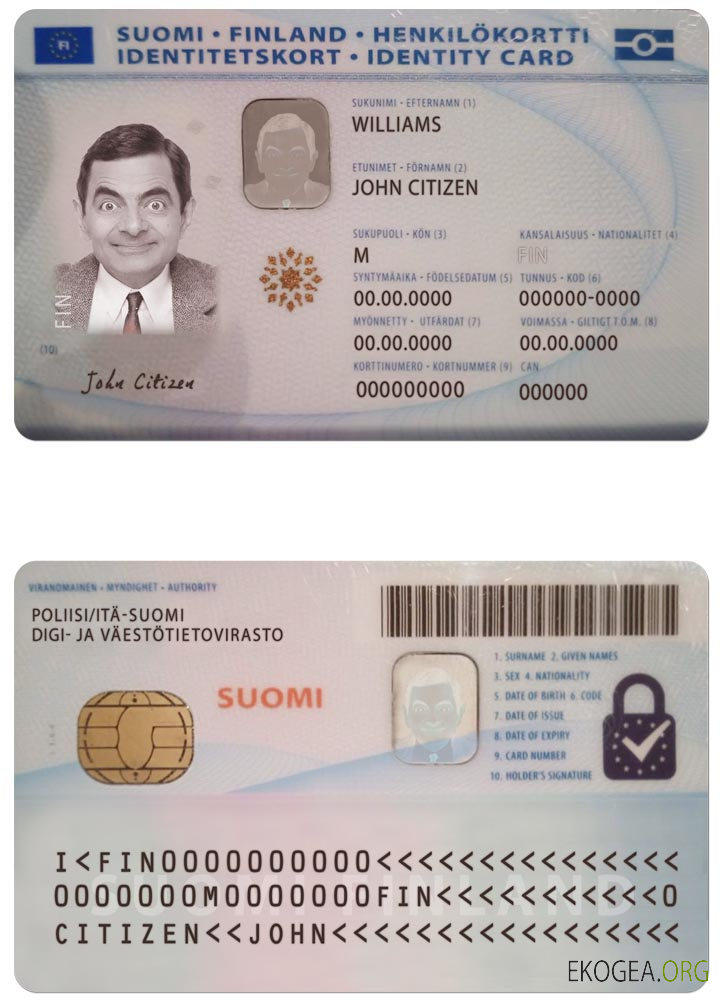 Carte d'identité Finlande